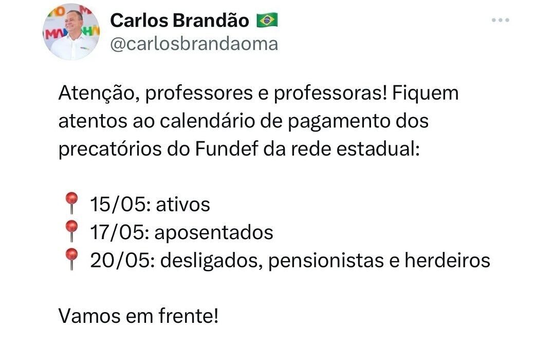 Brandão anuncia pagamento de precatórios do Fundef nesta quarta-feira (15)